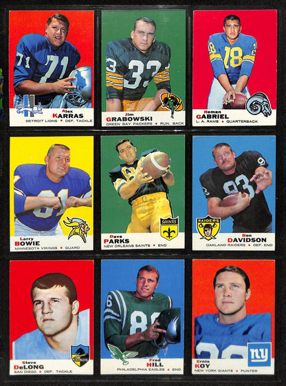 1969 Topps Football Card Complete Set (1-263) Csonka Rc Namath Unitas 197413