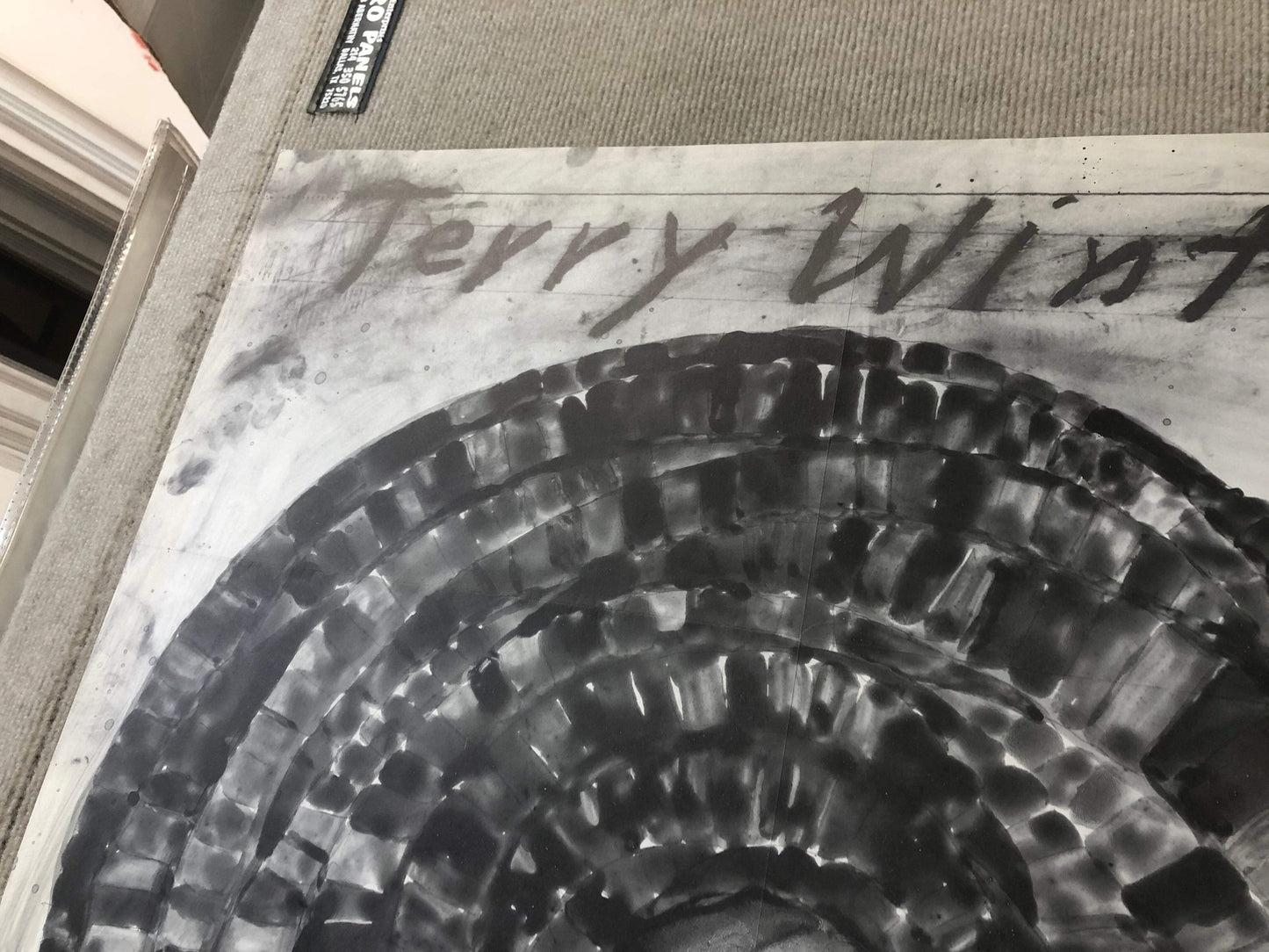 Terry Winters Untitled " Offset Lithograph Contemporary Black