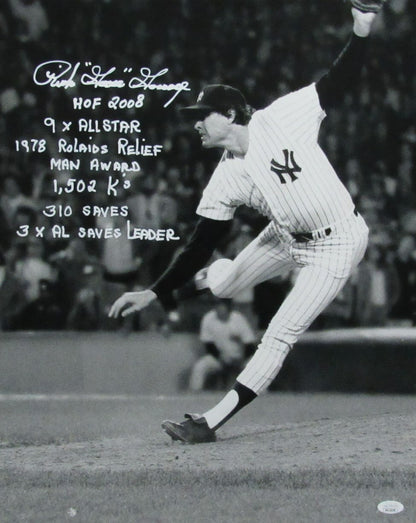 Goose Gossage Autographed 16X20 Loaded Inscriptions Hof Yankees 16X20 Photo Jsa