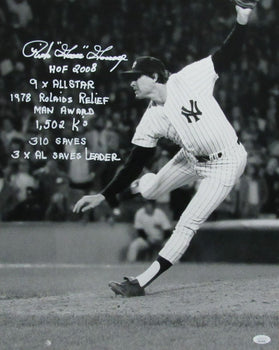 Goose Gossage Autographed 16X20 Loaded Inscriptions Hof Yankees 16X20 Photo Jsa