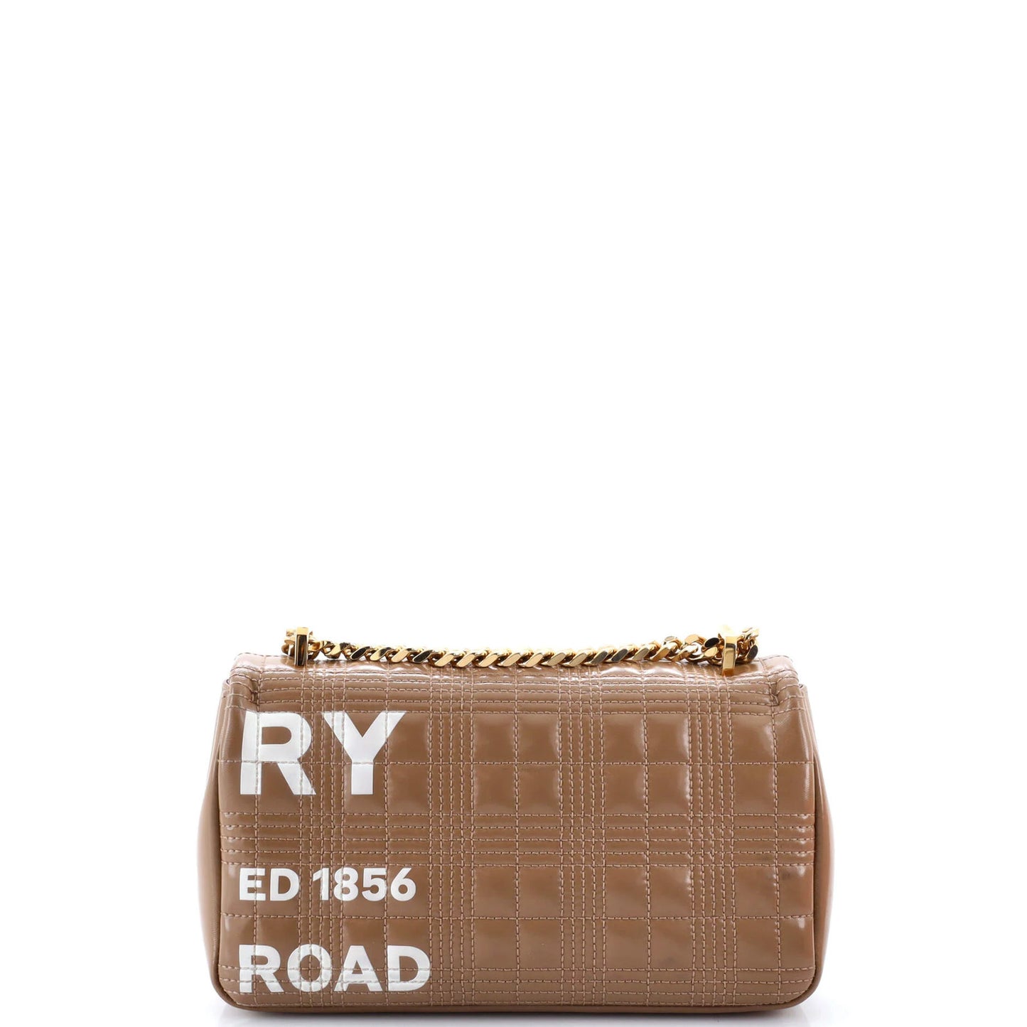 Burberry Lola Shoulder Bag Quilted Printed Coated Canvas Small