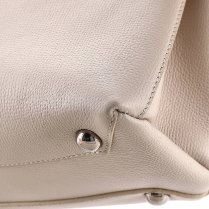 Burberry Banner Nm Tote Leather With Vintage Check Canvas Small