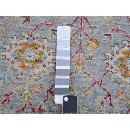 8'X10' Gray 100% Wool Hand Knotted Sultanabad Reimagined Oriental Rug