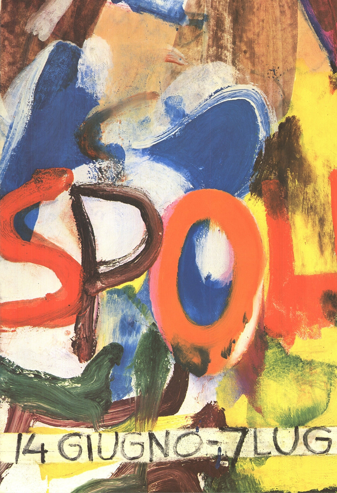 Willem De Kooning Spoleto-14 Giugno " Poster Abstract Expressi