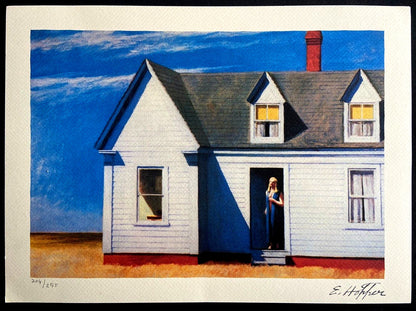 Edward Hopper Lithograph Coa Hand Signed Numbered Limited