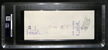 Al Davis Hof Signed/Autographed 8.5X3.5 Bank Check Raiders Psa/Dna 193240