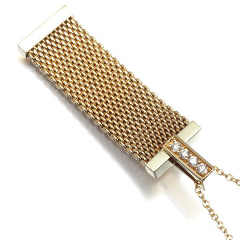 Tiffany&Co. Necklace Somerset Mesh Diamond 18K 750 Yellow Gold