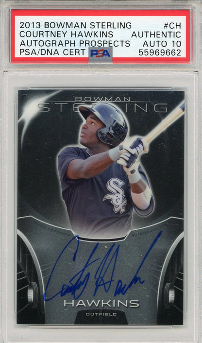 Courtney Hawkins Autographed 2013 Bowman Sterling Rookie Card (Psa Auto 10)