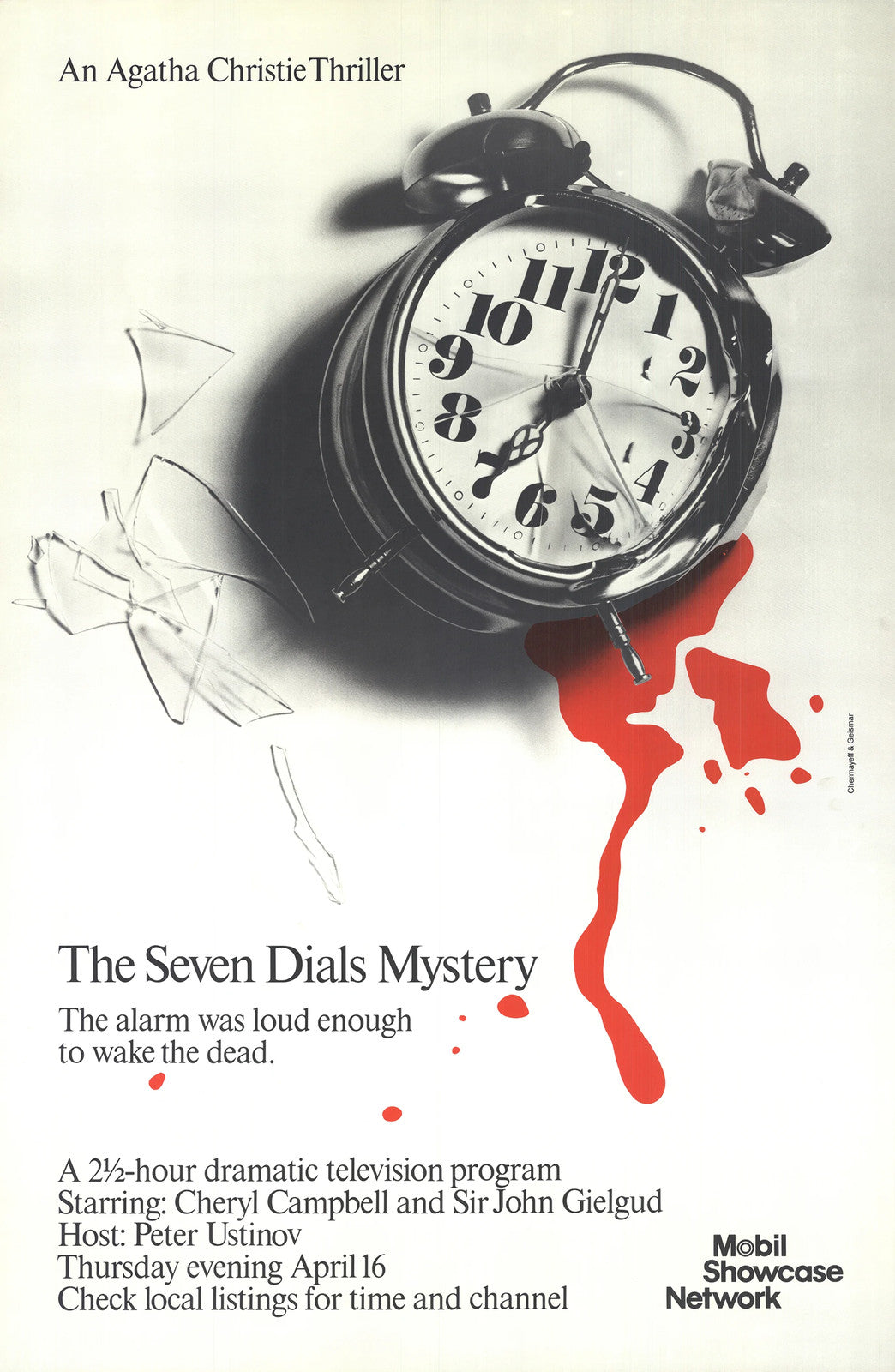 IVAN CHERMAYEFF The Seven Dials Mystery 46" x 30" Offset Lithograph Contemporary