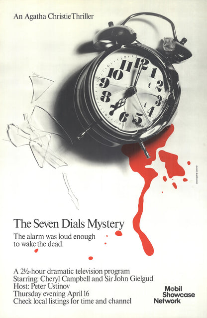 IVAN CHERMAYEFF The Seven Dials Mystery 46" x 30" Offset Lithograph Contemporary