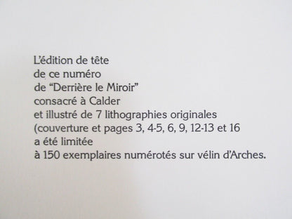Derriere Le Miroir No 221 Alexander Calder Set Of