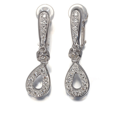 Tasaki Earrings Diamond 0.11Ct/0.11Ct Teardrop 18K 750 White Gold