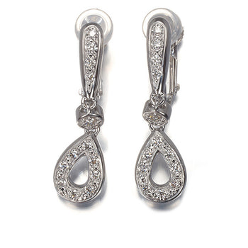 Tasaki Earrings Diamond 0.11Ct/0.11Ct Teardrop 18K 750 White Gold