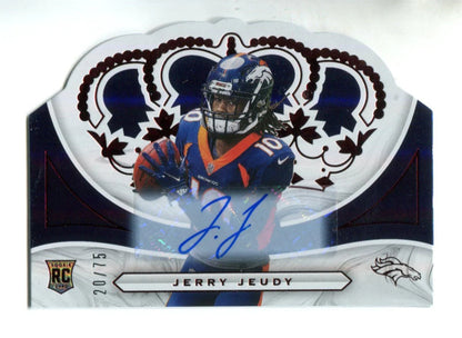 Card Jerry Jeudy 2020 Panini Chronicles Crown Royale #CR-14 (20/ 75 ) Autographed
