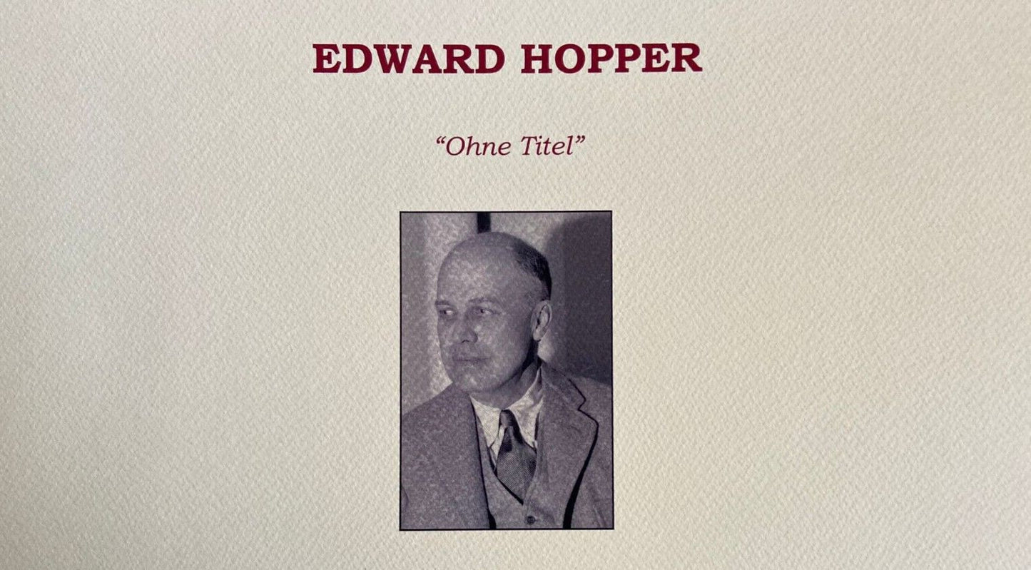Edward Hopper Lithograph Approved 1986 275 Ex.