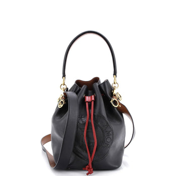Fendi Mon Tresor Bucket Bag Perforated Leather Small