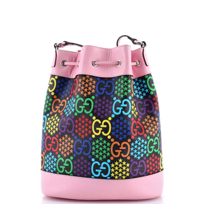 Gucci Bucket Bag Psychedelic Print Gg Coated Canvas Medium