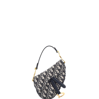 Christian Dior Saddle Handbag Oblique Canvas Mini