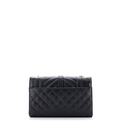 Saint Laurent Classic Monogram Envelope Satchel Mixed Matelasse Leather Small