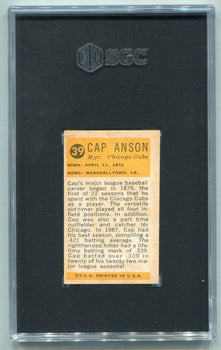 Cap Anson 1963 Bazooka Greats Card #39 Sgc Graded