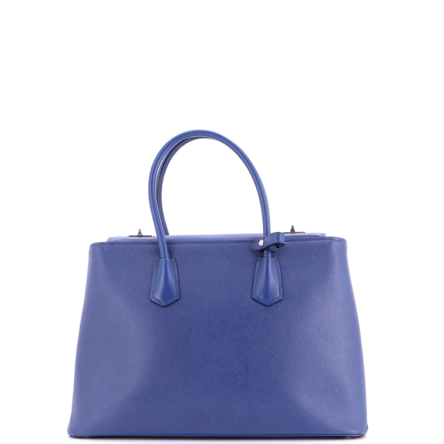 Prada Turnlock Cuir Twin Tote Saffiano Leather Medium