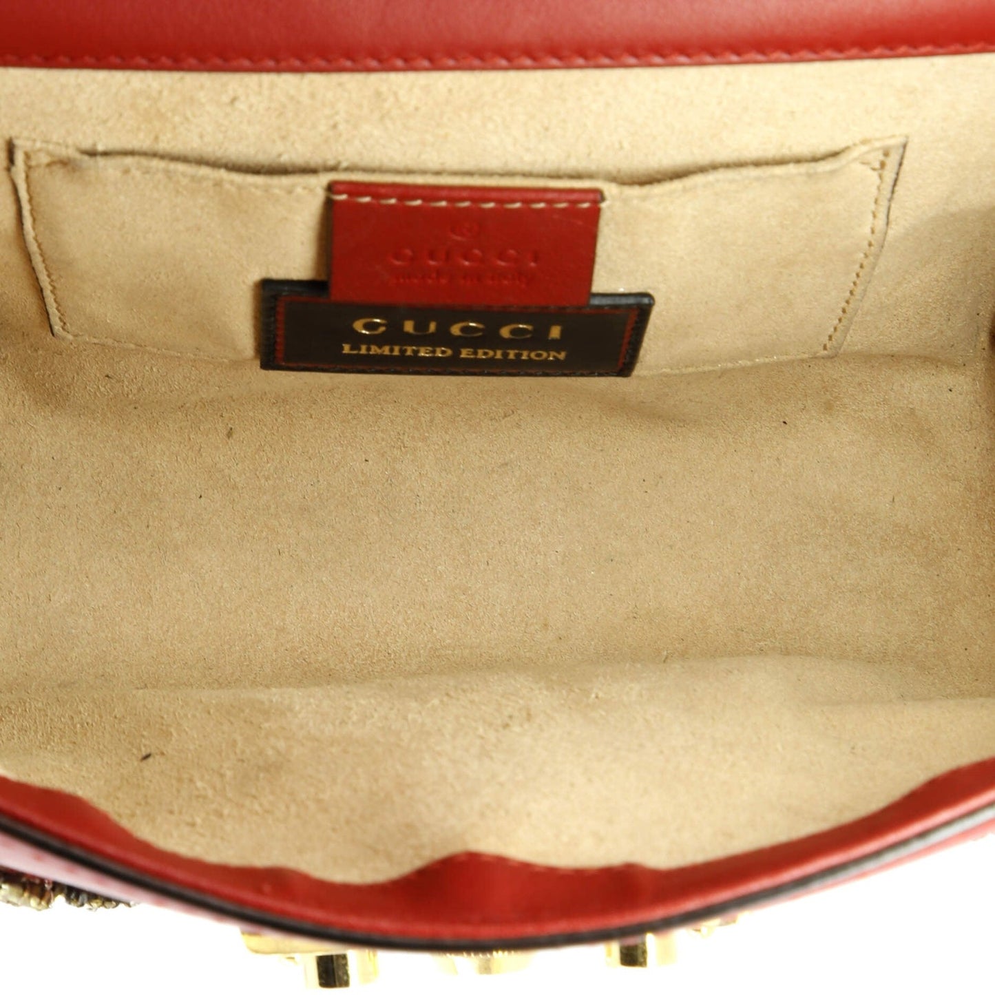 Gucci Padlock Shoulder Bag Embellished Leather Small