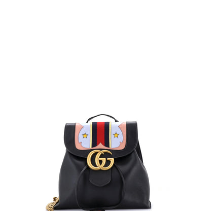 Gucci Web Heart Gg Marmont Backpack Leather