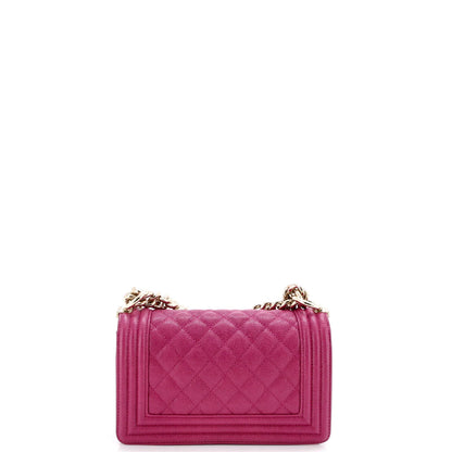 Chanel Boy Flap Bag Quilted Caviar Small