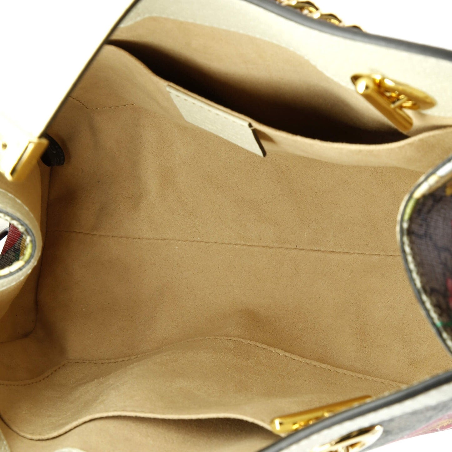 Gucci Padlock Chain Tote Flora Gg Coated Canvas Small