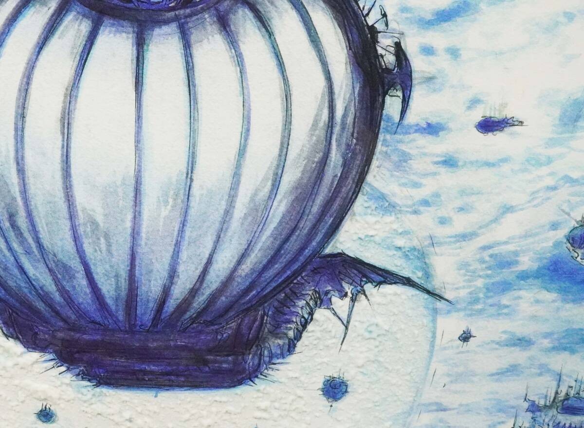 Mixed media framed fantasy art by Yoshitaka Amano prelude signed 16/ 300.