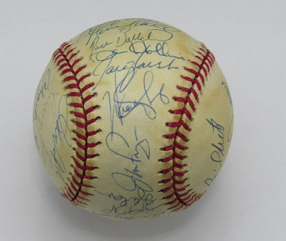 Curt Schilling Signed 191885 Phillies Team Baseball 33 Van Slyke ONL