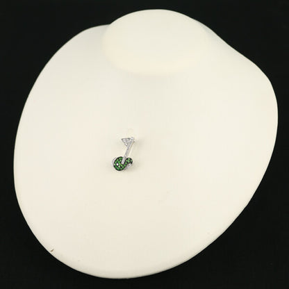 Diamond 0.24Ct Green Garnet Golf Pendant And