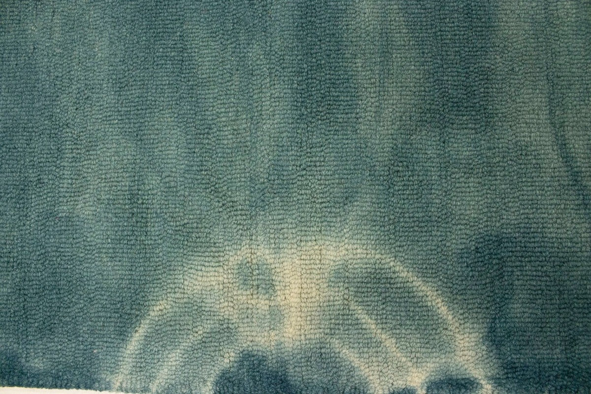 ft rug dark teal tie-dye contemporary design carpet foyer decor