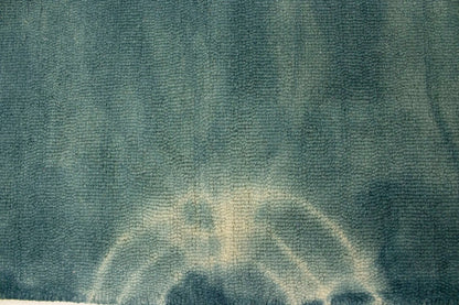 ft rug dark teal tie-dye contemporary design carpet foyer decor