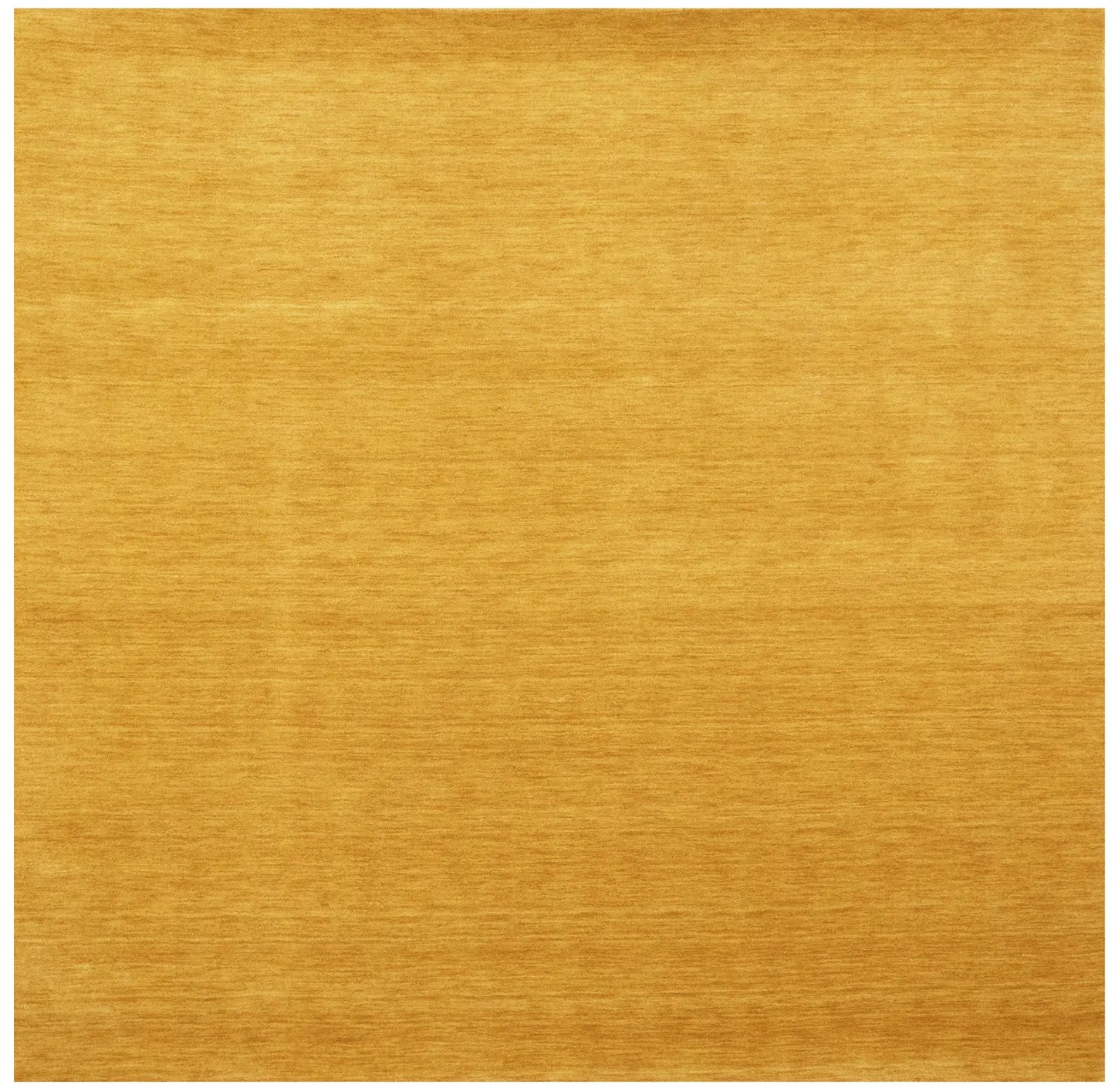 Carpet Golden Peach Solid Design Hand-Loomed 8X8 Gabbeh Wool Square Rug Oriental
