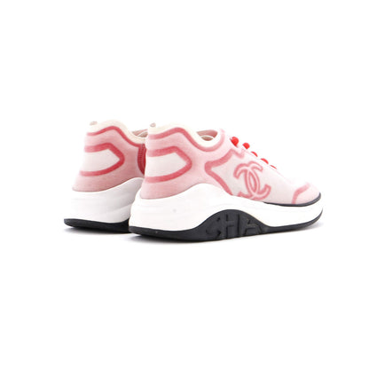 Chanel Women'S Cc Low-Top Sneakers Mesh Lycra