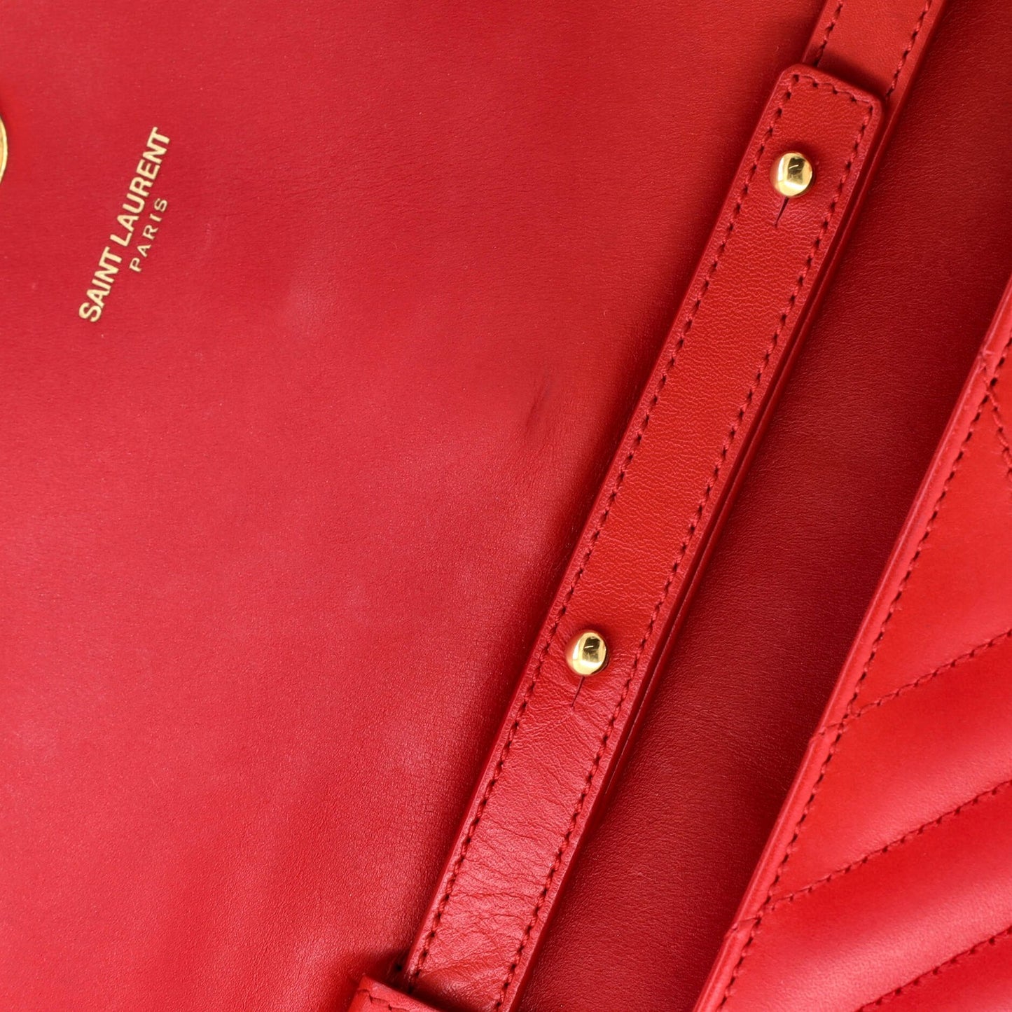 Saint Laurent Classic Monogram Envelope Chain Bag Matelasse Chevron Leather