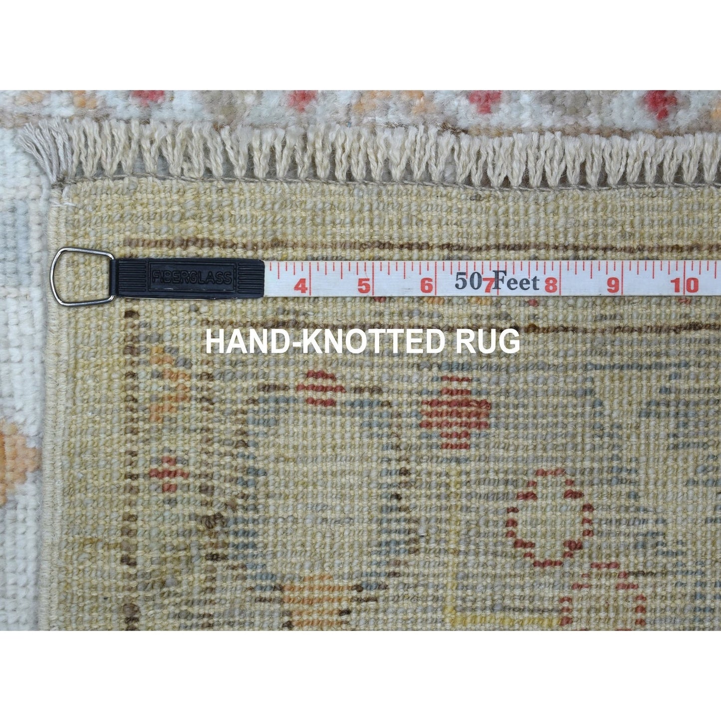 2'10"X17'3" Hand Knotted Gray Angora Oushak With Pure Wool Xl Runner Rug