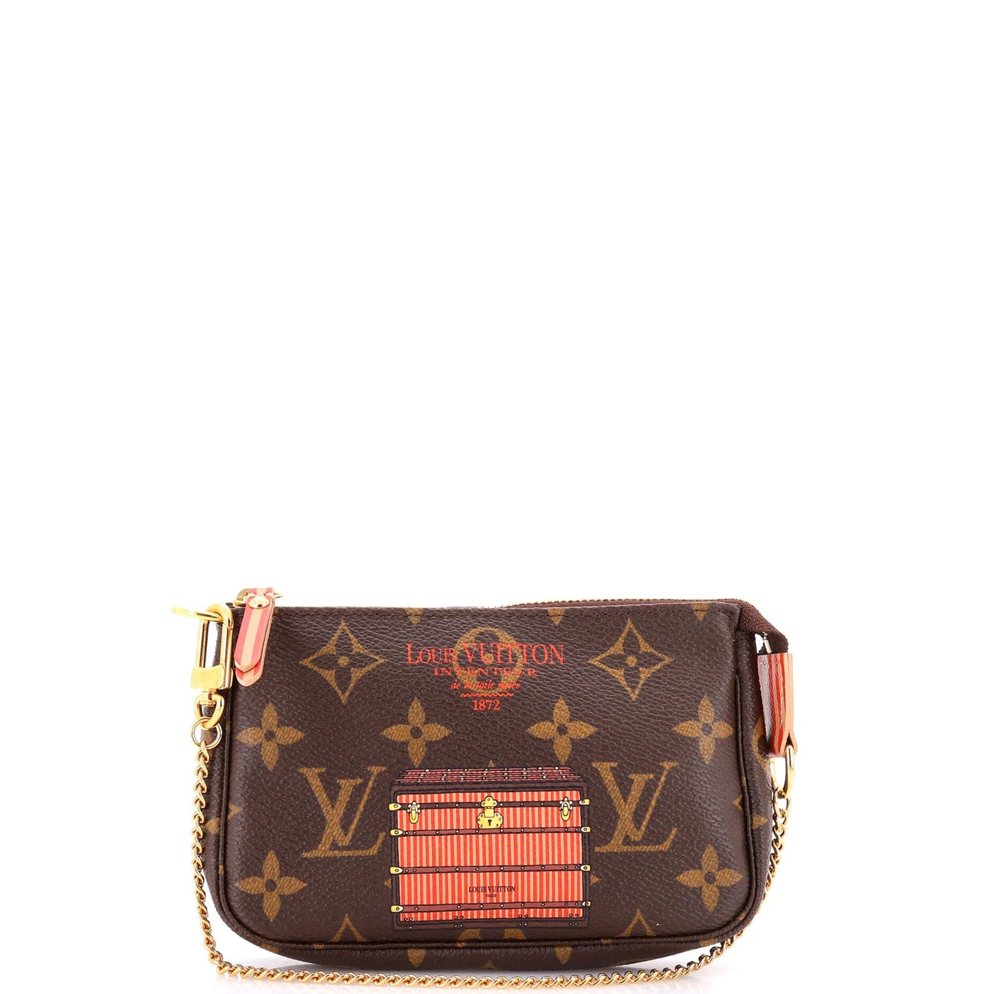 Louis Vuitton Pochette Accessoires Limited Edition Vivienne Xmas Monogram Canvas