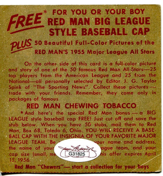 Ted Kluszewski Red Man Autographed Card (Jsa)