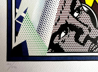 Roy Lichtenstein Lithograph Coa Signed Numbered ''Crash''