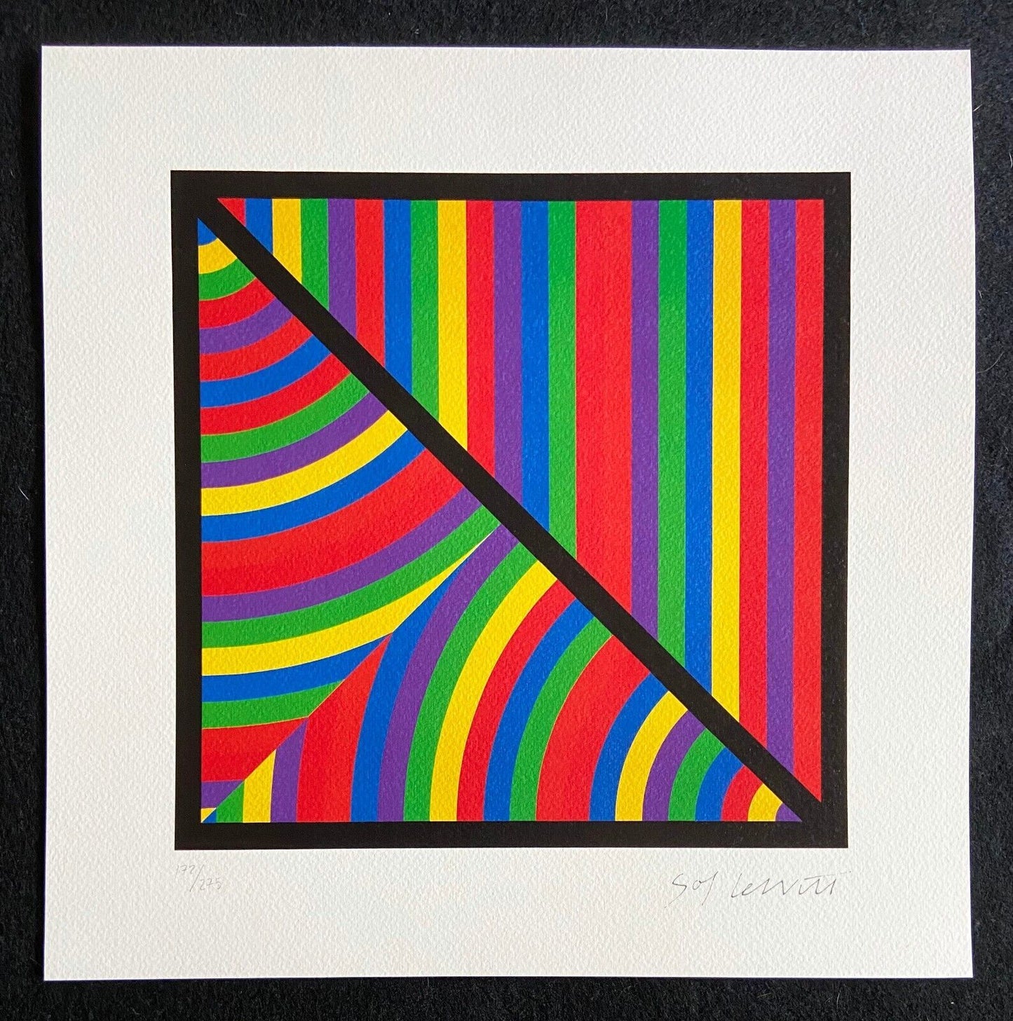 Sol Lewitt Lithograph Coa Signed Op Numbered In Pencil