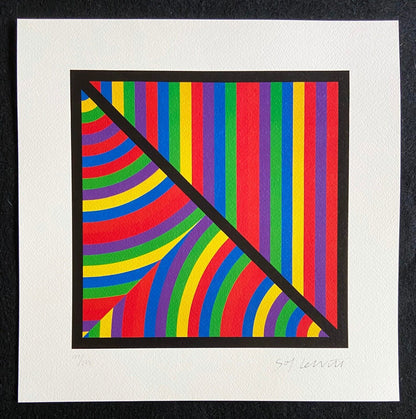 Sol Lewitt Lithograph Coa Signed Op Numbered In Pencil
