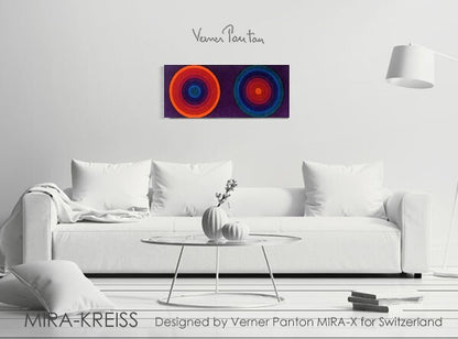 Vintage Verner Panton Mira Kreiss Velvet Cloth Large Art Board Mid Century