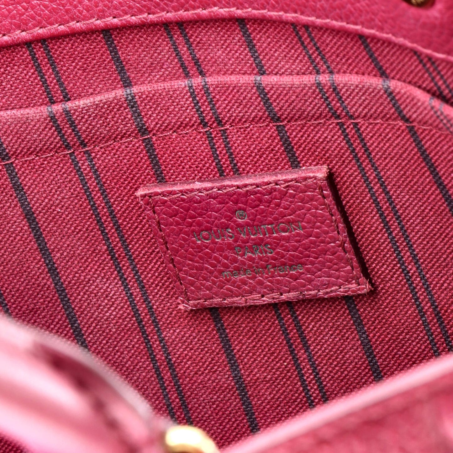 Louis Vuitton Montaigne Handbag Monogram Empreinte Leather Mm