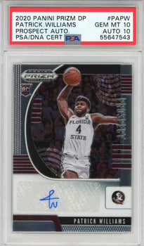 Patrick Williams Autographed 2020 Panini Prizm Dp Prospect Rookie Card #Papw (Ps