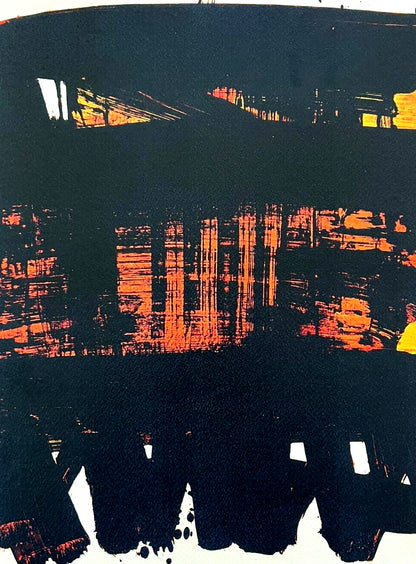 Pierre Soulages Coa Signed Op 1995 Numbered By Hand In Pencil 275Ex