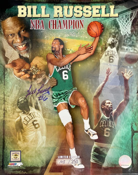 Bill Russell Autographed 11X14 Basketball Photo