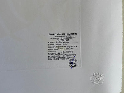 Carla Accardi Etching Aquatint Signed Numbered Published Certified