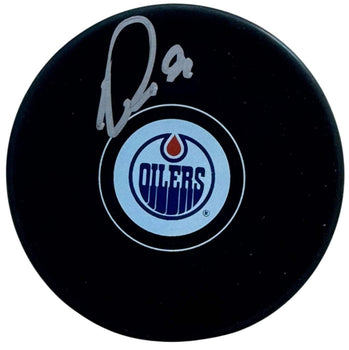 Ryan Nugent Hopkins Autographed Edmonton Oilers Logo Puck (Beckett)